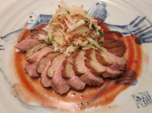 Seared Duck Breast with Thimbleberry Sause