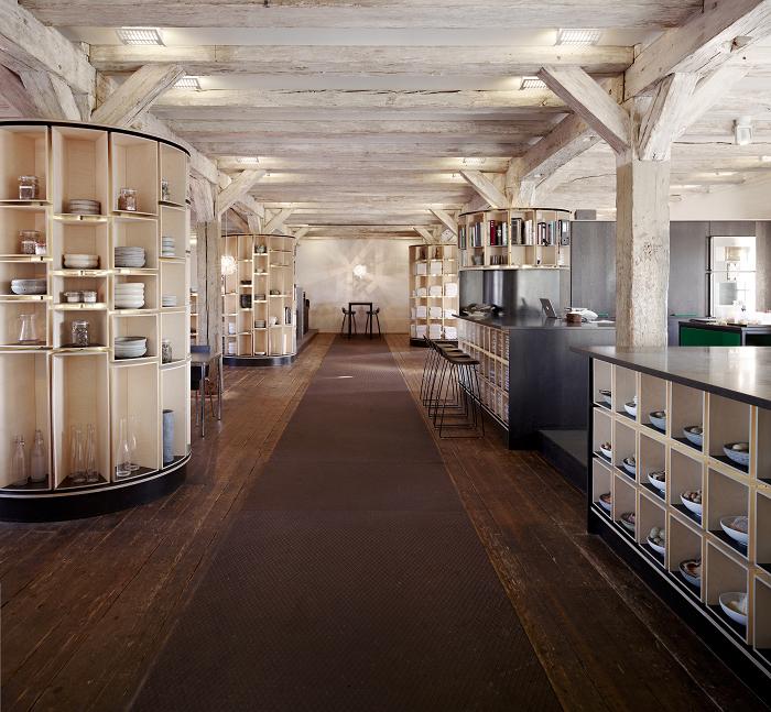 Noma's open-concept lab/dining room (Denmark) by 3xN Architects.