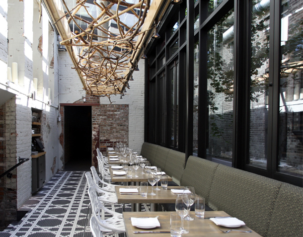 The dining room at Vancouver's L'Abattoir.