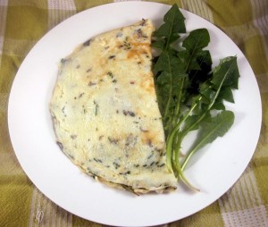 Dandelion Omelette with Spring Herbs and Smoked Asiago - Eat | Drink